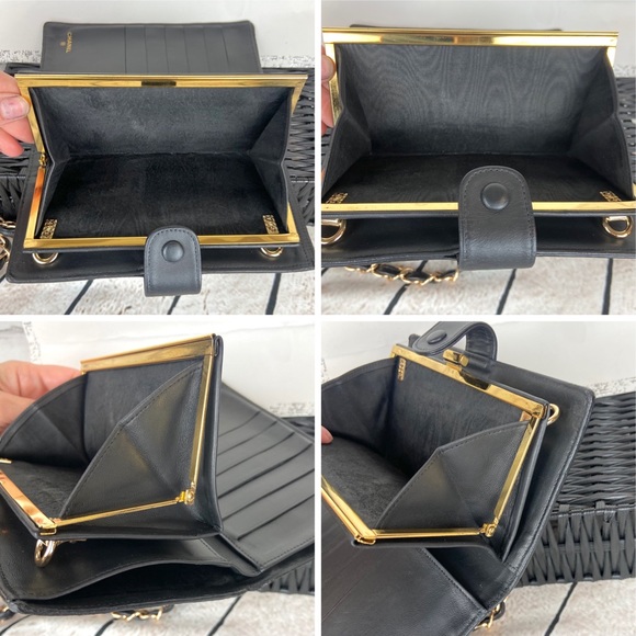 CHANEL leather wallet crossbody on chain - Picture 9 of 16